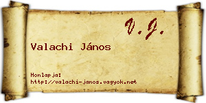 Valachi János névjegykártya